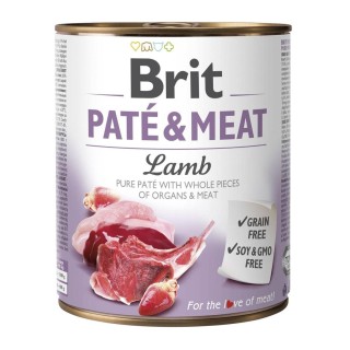 BRIT Paté & Meat with lamb - wet dog food - 800g