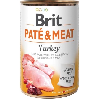 BRIT Paté & Meat with Turkey - wet dog food - 400g