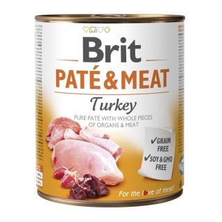 BRIT Paté & Meat with Turkey - wet dog food - 800g