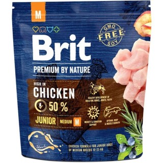 BRIT Premium by Nature Junior M Chicken - dry dog food - 1 kg