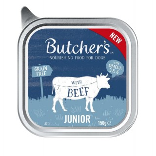BUTCHER'S Original Junior Mega pack mix Pate - wet dog food - 4 x 150g