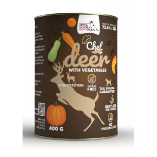 SYTA MICHA Chef Deer with vegetables - wet dog food - 400g