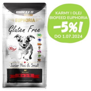 BIOFEED Euphoria Gluten Free Junior mini & small Beef - dry dog food - 12kg