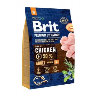 BRIT Premium by Nature Adult M Chicken - dry dog food - 3 kg