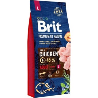BRIT Premium by Nature Adult Large Chicken - dry dog food - 15 kg