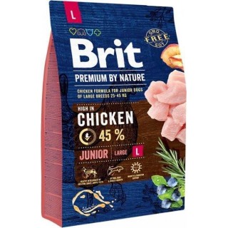 BRIT Premium by Nature Junior Large Chicken - dry dog food - 3 kg