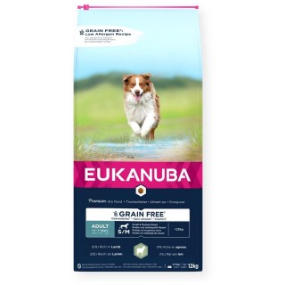 EUKANUBA Grain Free Adult Small&Medium Lamb - dry dog food - 12kg