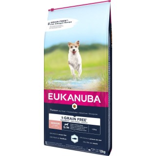 EUKANUBA Grain Free Senior small/medium breed, Ocean fish - dry dog food - 12 kg
