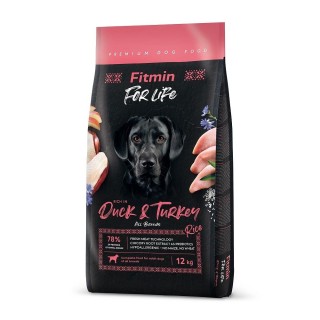 FITMIN Dog For Life Duck & Turkey - dry dog food - 12 kg