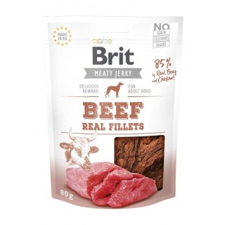 BRIT Meaty Jerky Beef Fillets - dog treat - 200 g