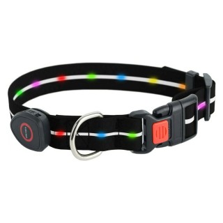 DOGGY VILLAGE Signal collar MT7114 black - LED dog collar - 60cm