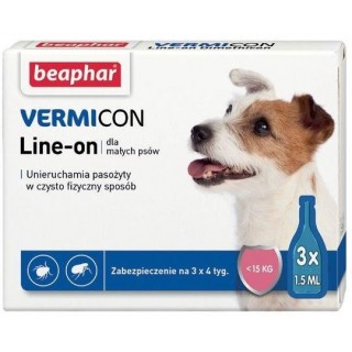 BEAPHAR VERMIcon Line-on Drops against fleas and ticks for dogs S - 3 x 1,5 ml