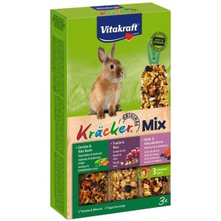 VITAKRAFT KRACKER forest fruits/walnuts/vegetables - treats for rabbits - 3 pieces