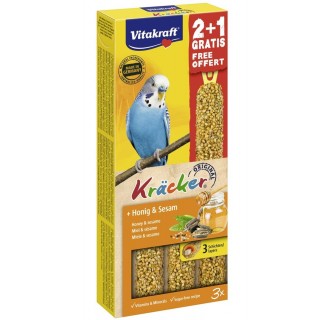 VITAKRAFT Kräcker Honey and sesame - treats for budgerigar - 2 + 1 pcs.