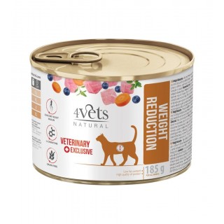 4VETS Natural Weight Reduction - wet cat food - 185g