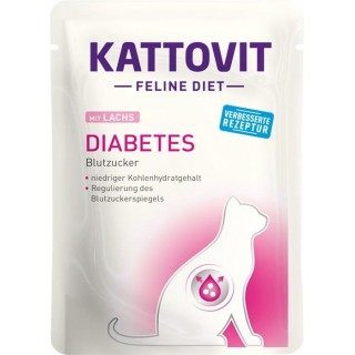 KATTOVIT Feline Diet Diabetes Salmon - wet cat food - 85g
