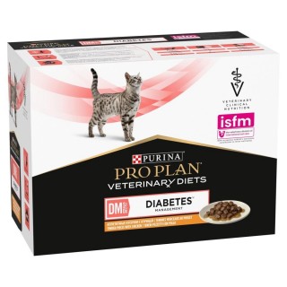PURINA Pro Plan Veterinary Diets DM St/Ox Diabetes Management - wet cat food - 10 x 85g