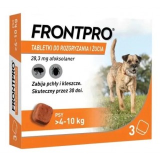 FRONTPRO Flea and tick tablets for dog (>4-10 kg) - 3x 28,3mg