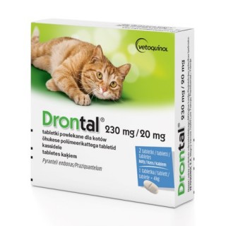 VETOQUINOL Drontal - anti-parasite tablets for cats - 2 pcs.