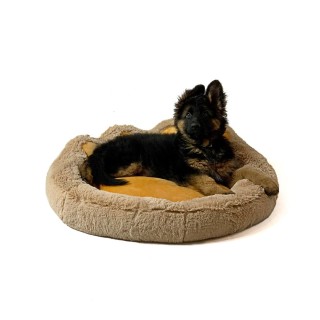 GO GIFT Dog and cat bed XXL - camel - 85x85 cm