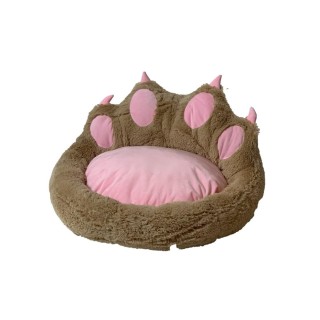 GO GIFT Dog and cat bed - camel - 75x75 cm