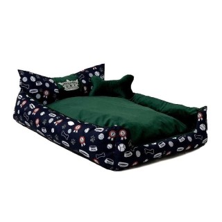 GO GIFT Dog and cat bed XXL - green - 110x90x18 cm