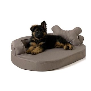 GO GIFT Oval sofa - pet bed brown - 100 x 65 x 10 cm