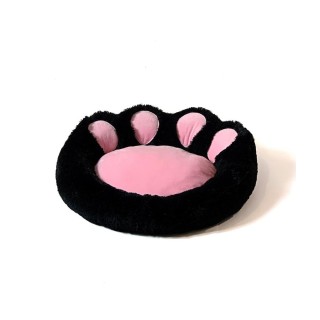 GO GIFT Dog and cat bed XL - black-pink - 75x75 cm