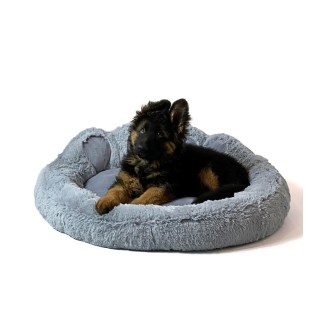 GO GIFT Dog and cat bed XL - grey - 75x75 cm