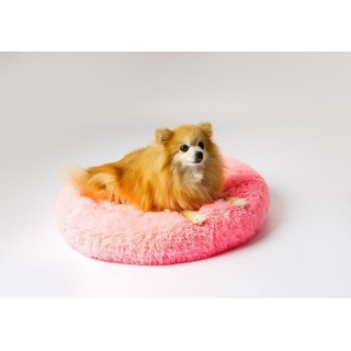 GO GIFT Shaggy pink L - pet bed - 66 x 66 x 10 cm