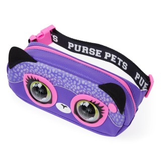 Purse Pets , Savannah Spotlight Belt Bag, Interactive Pet Toy and Crossbody Purse, over 30 Sounds and Light Effects, Fanny Pack Kids Toys for Girls