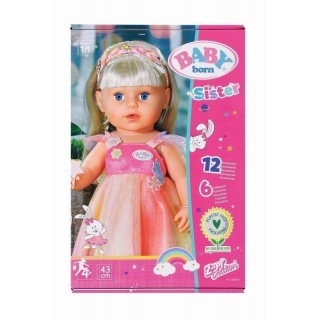 DOLL ZAPF BABY BORN 833148-116721 UNICORN SISTER 43 cm 4+