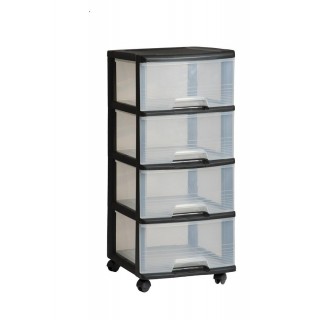 KETER BOOKCASE ON WHEELS 4x20L
