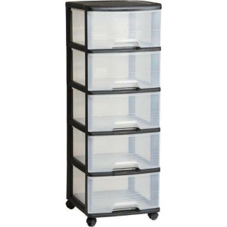 KETER BOOKCASE ON WHEELS 5x20L