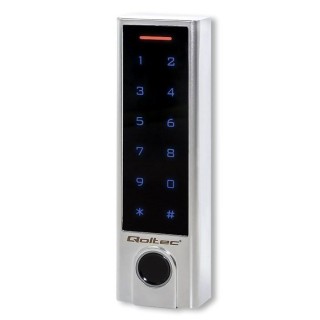 Qoltec 52448 Code lock TITAN with fingerprint reader | RFID | BT 4.0 |Code | Card | key fob | Doorbell| IP68 | EM