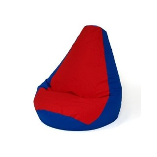 Sako bag pear-shaped pouffe dark blue-red XL 140 x 100 cm