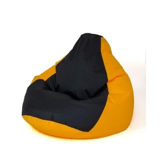 Sako bag pouffe Pear yellow-black XL 130 x 90 cm