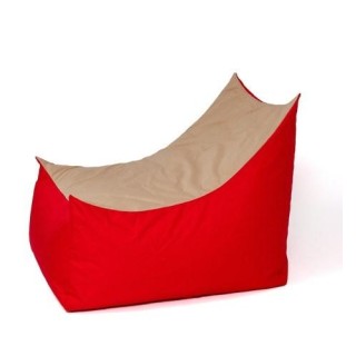 Tron red-beige Sako bag pouffe XXL 140 x 90 cm