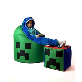 Sako bag pouffe Minecraft green XXL 110 x 90 cm