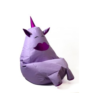 Sako bag pouffe Unicorn with mouth purple XL 130 x 90 cm