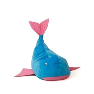 Sako bag pouffe Whale blue-pink L 110 x 80 cm