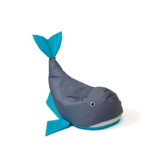 Sako bag pouffe Whale grey-blue L 110 x 80 cm