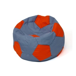 Soccer Sako bag pouffe grey-red L 80 cm