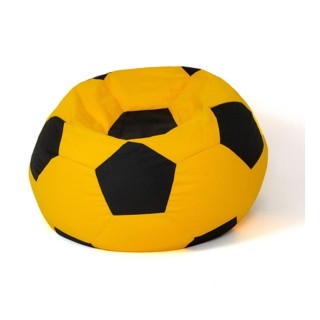 Soccer Sako bag pouffe yellow-black L 80 cm