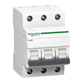 Schneider Electric Miniature Circuit Breaker K60 K60N-C16-3 C 16A 3 Pole , A9K02316