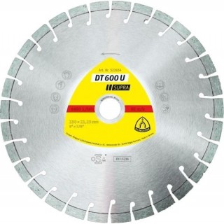 KLINGSPOR SEGMENTED DIAMOND BLADE 230mm x 2.6mm x 22.2mm SUPRA DT600U, REINFORCED CONCRETE