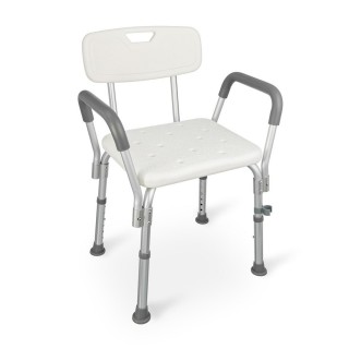 Shower stool with backrest and handles