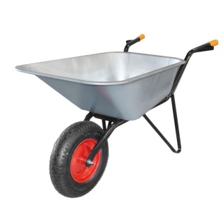 WHEELBARROW GARDEN. 80L. GALVANIZED/WELDED