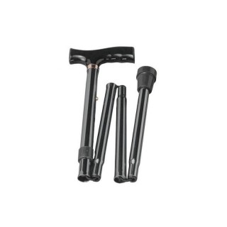 Telescopic height-adjustable folding cane RF-520 - Black