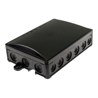Surface mounted box black UV 90x130x40mm IP54